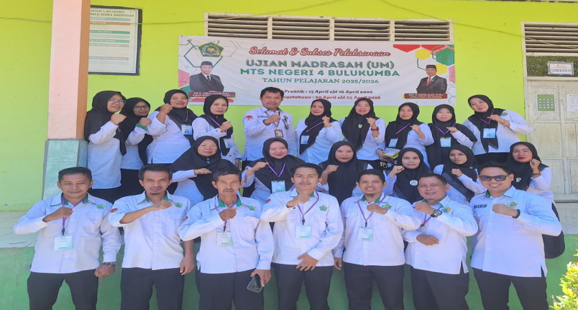 Sukses Digelar, Hari Pertama UM Berbasis Android di MTsN 4 Bulukumba Dipantau Langsung Kepala Madrasah