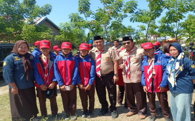 Semangat Menuju Jambore Nasional XII, Empat Peserta Didik MTsN 4 Bulukumba Mohon Doa Restu Kakan Kemenag